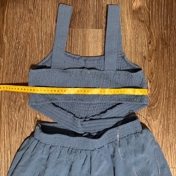 ILLA ILLA Blue Wide-Leg Jumpsuit with Ruffle Hem - Picture 6 of 10